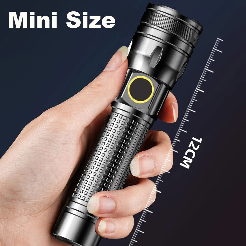 Aluminum Alloy LED Flashlight High Power Rechargeable Tactical Telescopic Zoom Torch Flash Light Outdoor Camping Lantern