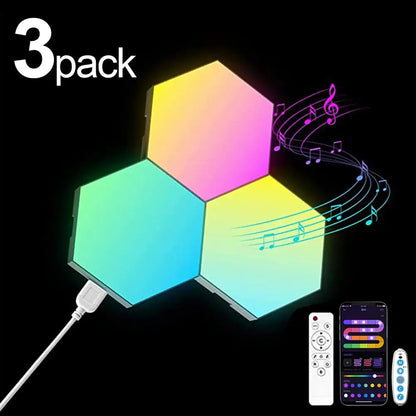 20/12/8/3 Pack Hexagon Lights Wall RGB Panel