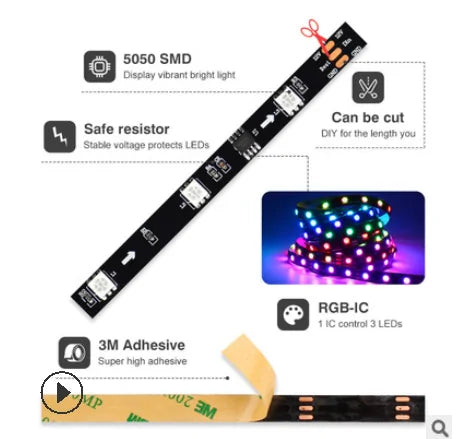 Bluetooth RGB Strip LED Lights