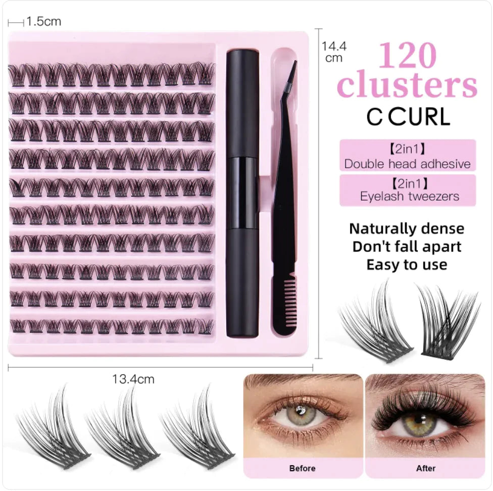 Natural Single Cluster False Eyelash Set with Large Capacity