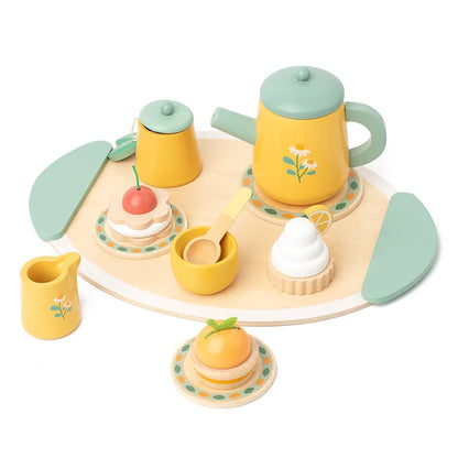 Kids Wooden Tea Party Playset